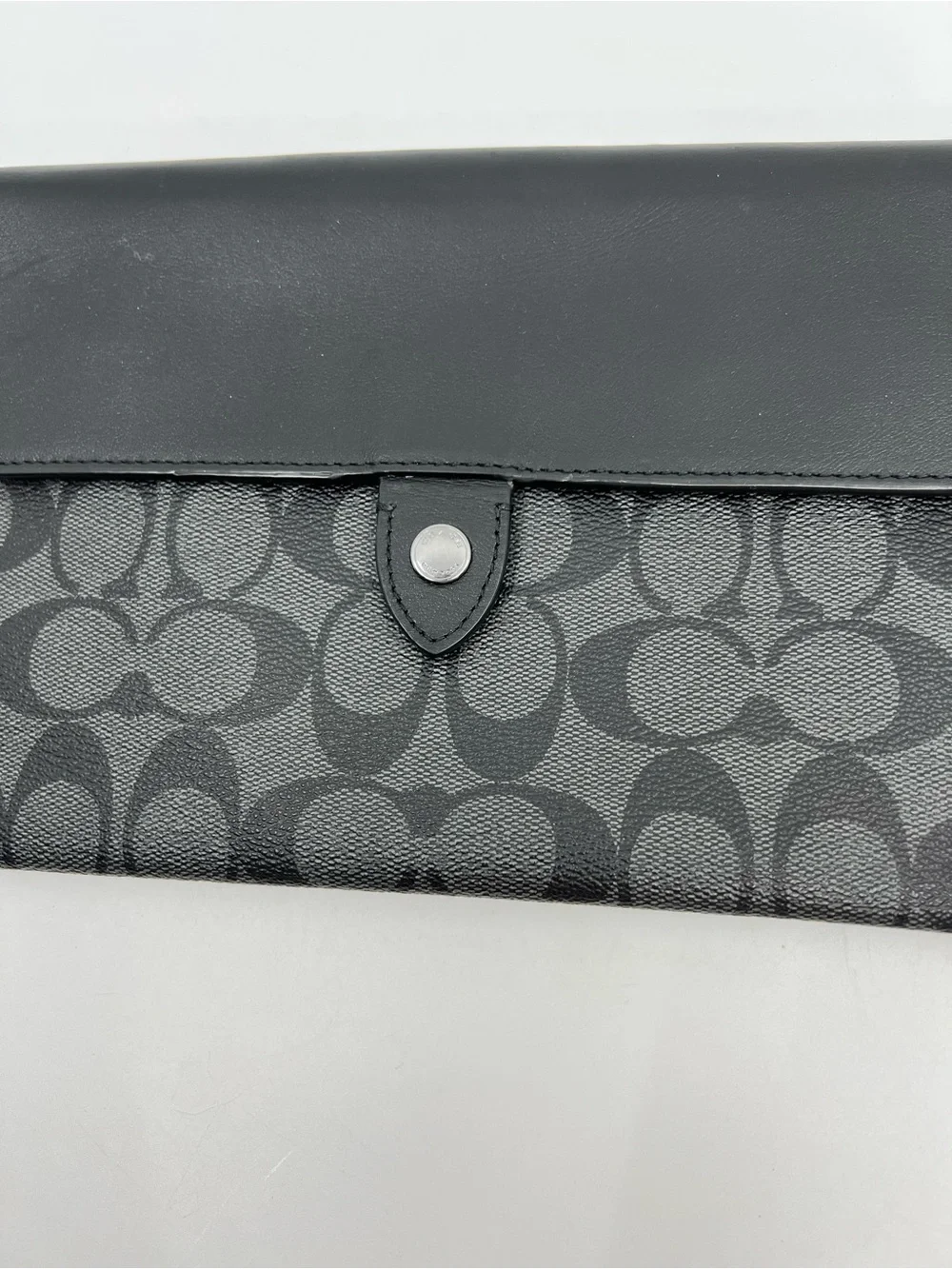 Coach Mini Tablet Sleeve In Signature Canvas Style # C2024 Gunmetal/Charcoal